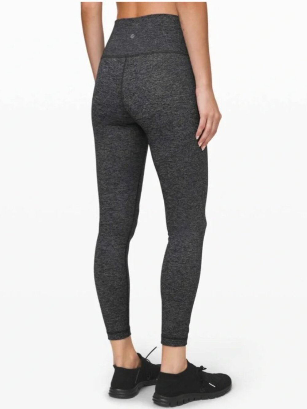Lululemon High-Rise Jacquard Knit Leggings - Heathered Black / Gray (Size 2 / Sm